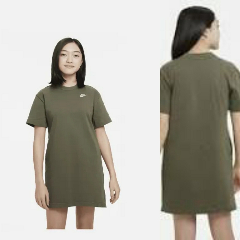NWT Nike Big Girl's Green Pocket T-Shirt Dress